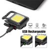Small COB Flashlight 500Lumens Bright Rechargeable Keychain  Flashlights Portable Pocket Light For Outdoor