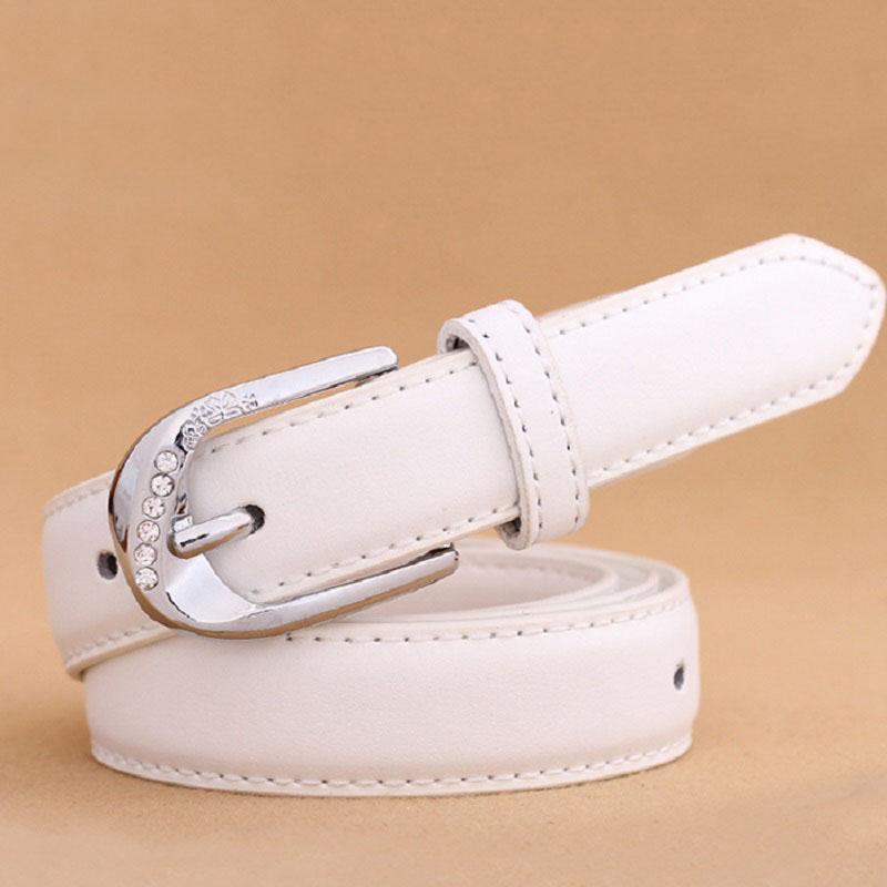 Women Waist Belts Fashion High Quality Trouser Belt Solid Vintage Pin Buckle Ladies Strap PU Leather Trend White Belt