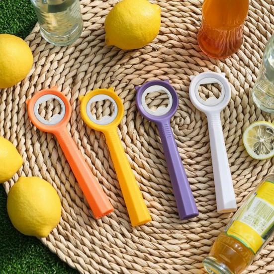 Cute Bear Bottle Opener, Stainless Steel Beer Cap Remover with Non Slip Handle, Portable Kitchen Bar Tool for Soda, Gift for Men Women