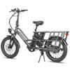 Fafrees FF20 CUV - Vélo cargo électrique - 250 W - 48 V - 24 Ah - Vitesse maximale 25 km/h - Gris - Avec porte-bagages arrière