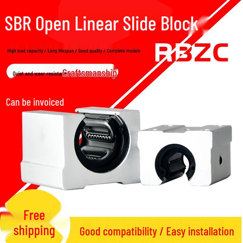 Open-Type Linear Box Slide Bearing SBR10-50UU GA with Steel Protection