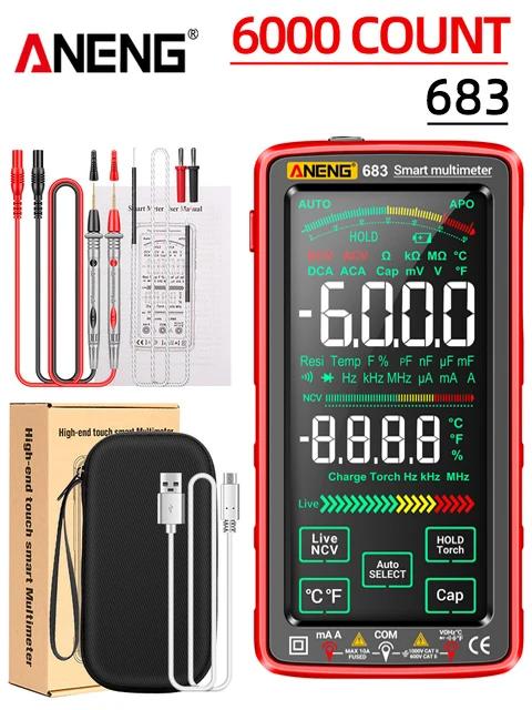 Smart Multimeter Tester High-end Touch Rechargeable 6000 Counts Multimetro Test Multitester AC/DC Voltage Current Tool