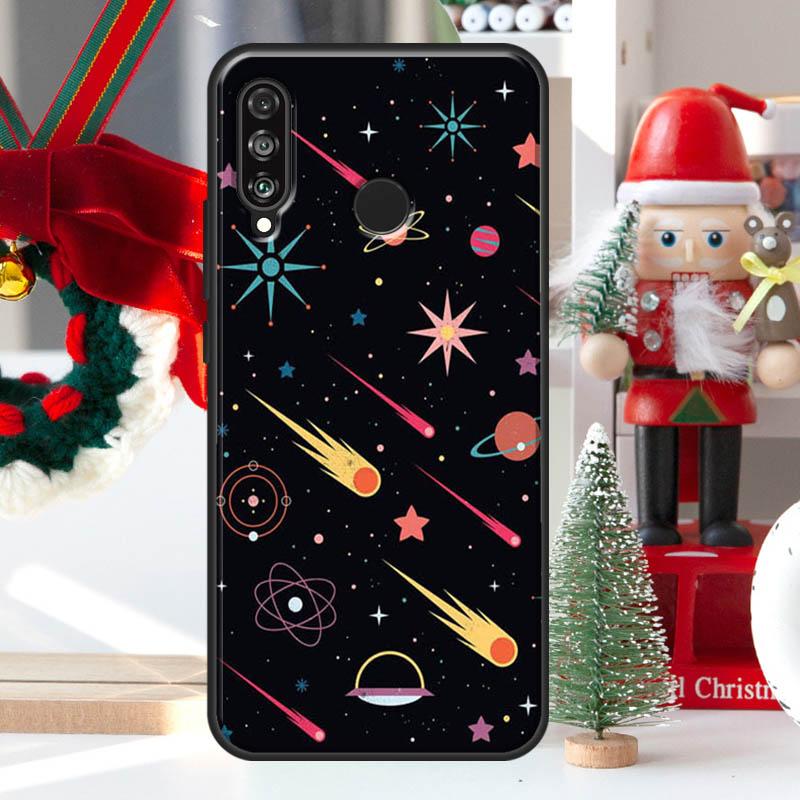 Черная Луна Звезды Космос Астронавт Для Huawei Nova 7i 8i 11i 12i 12s Y73 Y70 Y90 Y60 Y72 Y61 Y91 9 10 SE P30 Pro P40 Lite Чехол