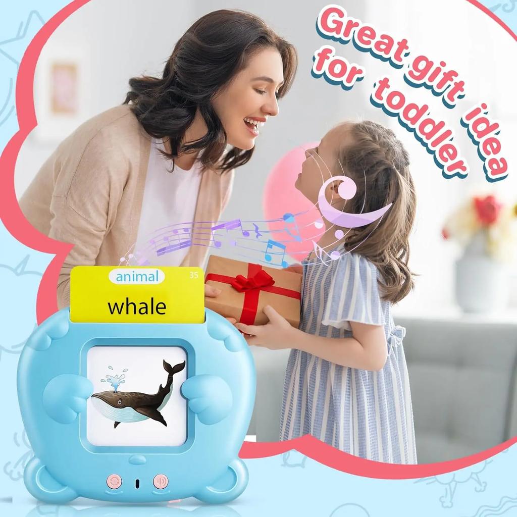 Baby Early Educational Talking Flash Cards Language Trainning Cards Sight Words for Toddler Montessori Toys Speech Christmas