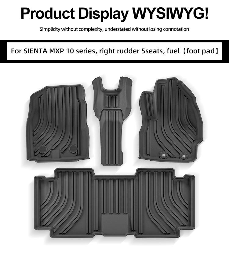 Пользовательские TPE коврики для пола для 2022-2024 Toyota Sienta серии MXP 10