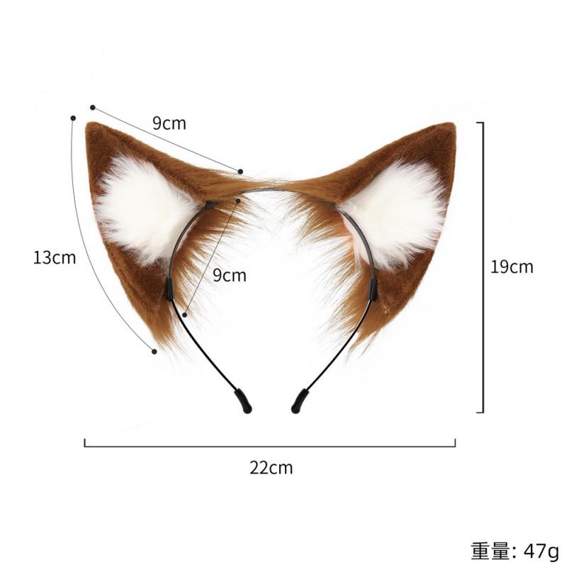 Japanese Style Faux Fox Ears Headband Cosplay Halloween Costume Accessory Adults