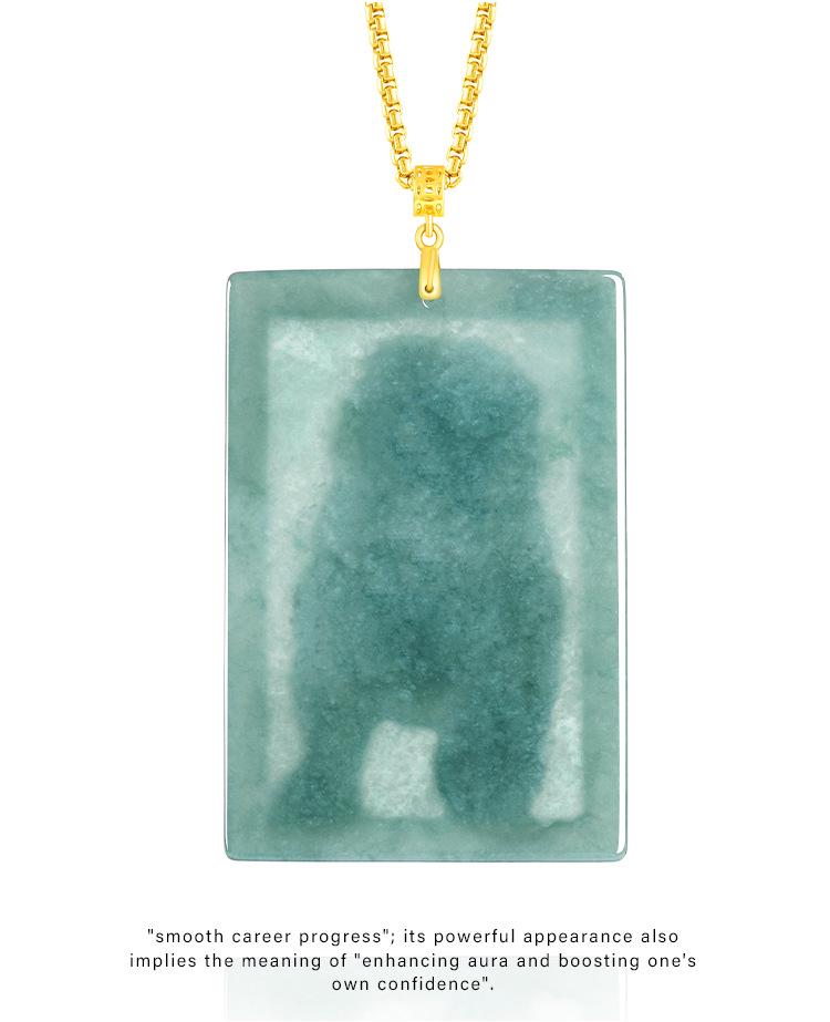 Blue Water Jade Lion Pendant with S925 Silver - Men's High-End Glutinous Ice Style