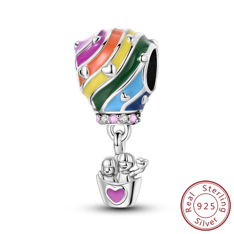 Оригинальные шармы-бусины Медь Эйфелева башня Париж Машина Карта Замок Шармы для путешествий Подходят для подвесок-браслетов Женщины DIY Изготовление ювелирных изделий