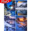 5D Diamond Painting Snow Tree Full Drill Craft Kit Diamond Embroidery Landscape Winter Picture Of Rhinestone Home Decor