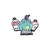 Cute Frog Character Alloy Pin Creative Chemistry Potion Bottle Fashionable Badge