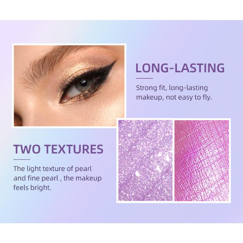 Жидкие тени для век с блестками, хайлайтер с жемчужным отливом, матовые суперблестящие одноцветные осветляющие жидкие тени для век
