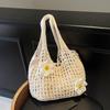 Casual Hollow Knitted Large Tote Bag Designer Handmade Woven Women Shoulder Bags Luxury Summer Beach Bag Shopper Purses