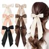 6PCS Explosive Model Double Ribbon Ribbon Hair Clips Fresh Sweet Female Simple Temperament Versatile Hair Accessories Hair Card