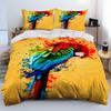 Красочный Попугай Ара Птицы Комплект Постельного Белья, Пододеяльник Комплект Постельного Белья Покрывало Наволочка, Комплект Постельного Белья Размер Кинг/Квин Взрослый