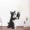Artificial Cat Shaped Table Lamp, Bedside Wall Desk Lamp Night Light for Adults Kids Children