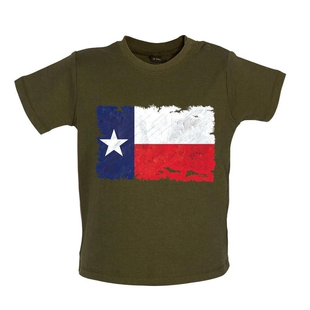 Texas Grunge Flag Style - Kids T-Shirt Tees Top - State Country Love Born
