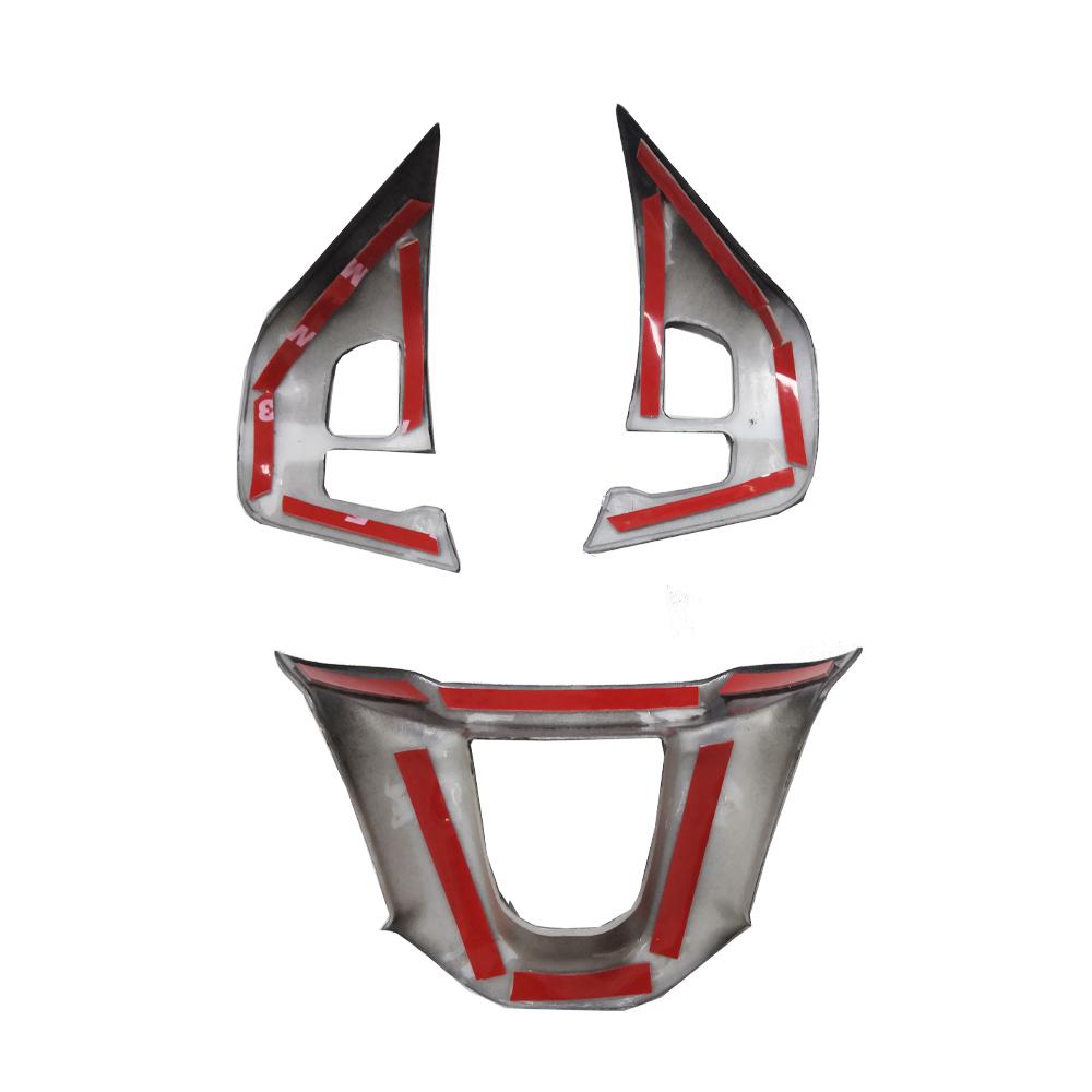 Накладка на руль из углеродного волокна, наклейки, эмблема для Peugeot 2008 208, украшение интерьера автомобиля