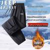 JEEP SPIRIT Men's Winter Plush Windproof Waterproof Casual Pants