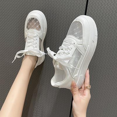 Туфли для женщин прозрачные круглые носки женская обувь прозрачная сетка дышащая низкая корейская распродажа роскошь городская удобная и элегантная