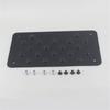 Aluminum Car Floor Mat Non-slip Rubber Heel Plate Pedal Carpet Foot Pad Black X1
