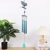 Metal Wind Chime Vintage Painted Hanging Decoration Craft 3D Butterfly Pendant Courtyard