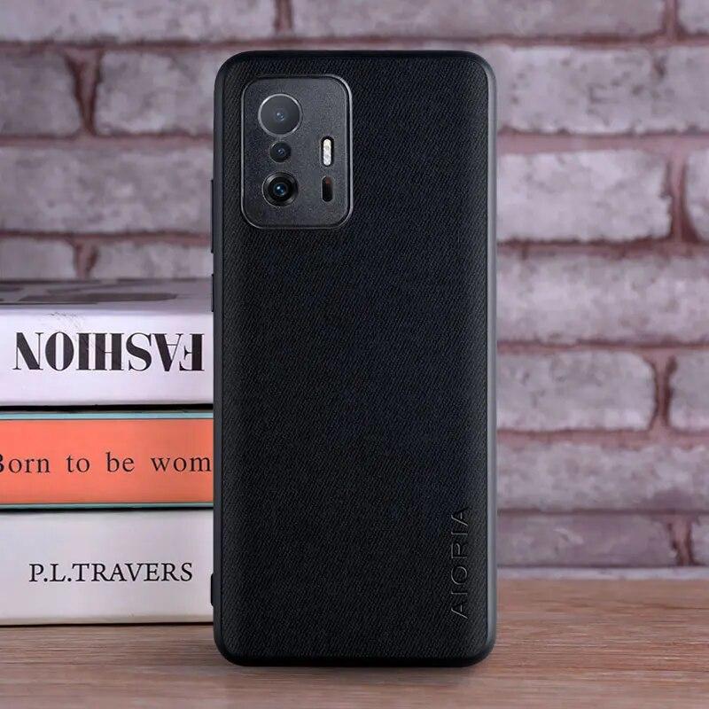 Чехол для Xiaomi 11T Pro 5G, роскошный текстильный кожаный чехол из мягкого ТПУ, жесткий чехол для телефона для xiaomi mi 11t pro, чехол Funda