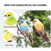 12Pcs Beautiful Colorful Simulation Foam Bird Decor Garden Plants Decoration Ornament