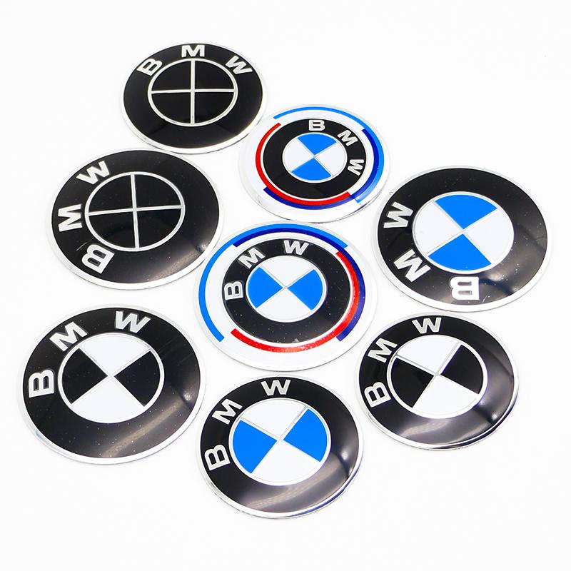 DJSA5 4Pcs ABS Wheel Center Cap Badge 56 60 65 70mm For BMW M Power M2 M3 M4 M5 M6 M Competition Glossy Black Silver Tuning Accessory