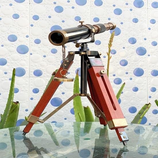 Латунный телескоп-штатив с регулируемой подставкой-штативом, настольный латунный телескоп, подарок для папы, подарок на День святого Валентина