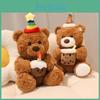 Bear Cake Teddy With Hat Plush Toy Animal Stuffed Doll Decoration Kids Gift