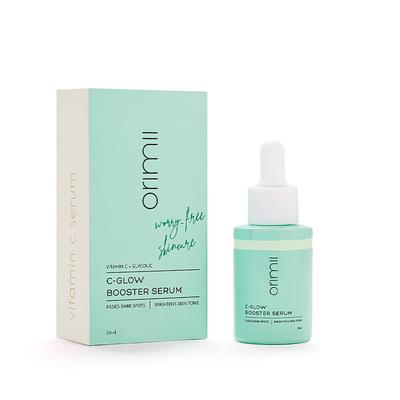 Orimii C-Glow Booster Serum 30 мл Упаковка из 1 шт. | Осветляющая сыворотка для лица с 3% витамином C и SPF 15 для увлажненного ровного тона кожи