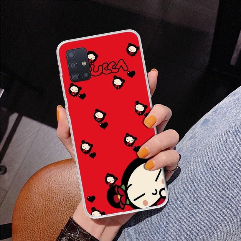 Cute Cartoon Pucca Garu Phone Case For Samsung Galaxy A52 A32 A22 A12 A51 A31 A50S A30S A20S A10S Note 20 Ultra 10 Plus S10 A72