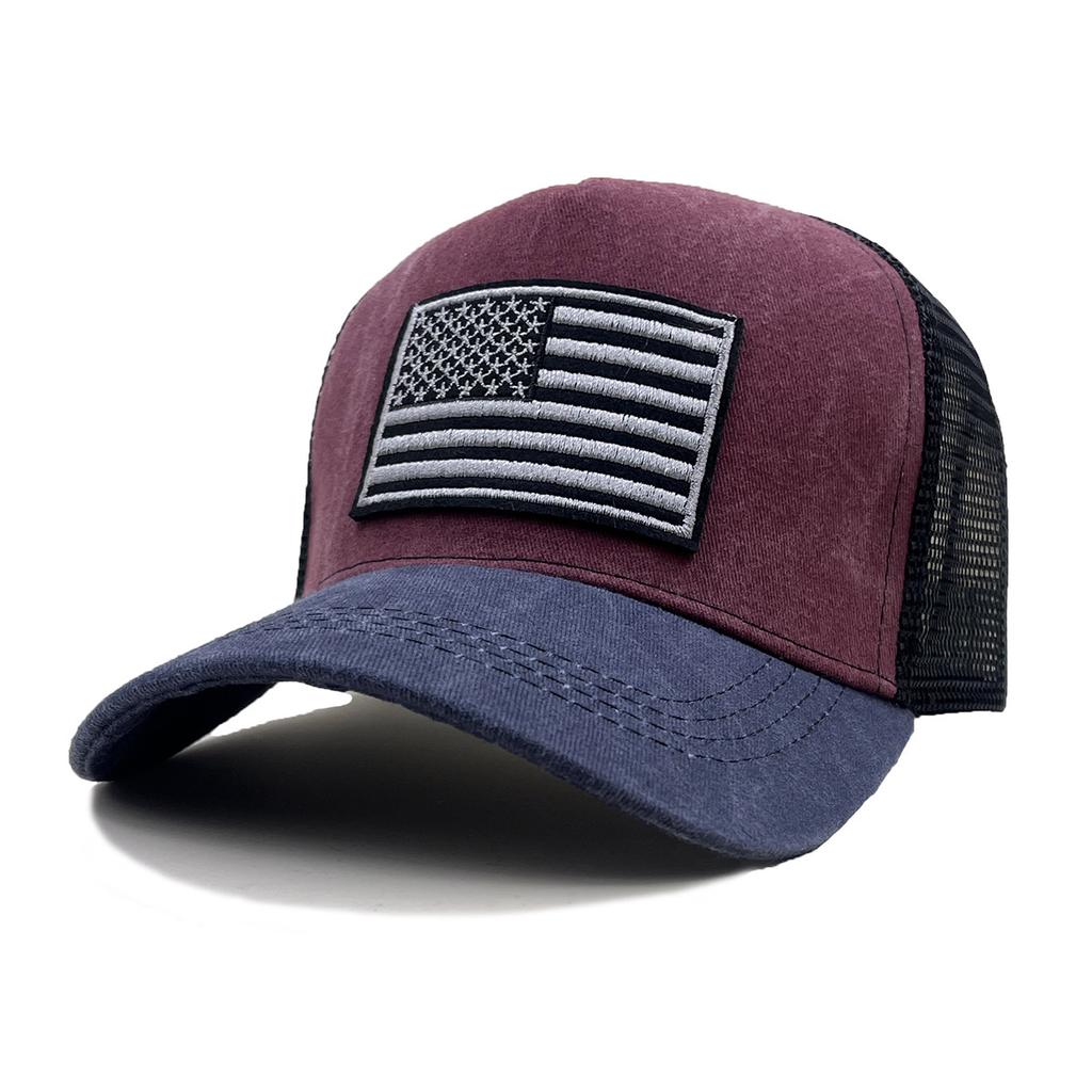 Hat Men'S Summer American Flag Cap Sun Protection Sun Hat Outdoor Sports Mountaineering Baseball Cap