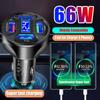 New  66w 4 Usb  4 In 1 Car Phone Charger 3.1A Digital Super Fast Charger Cars Phone Charger Adapter Universal Auto Accessories