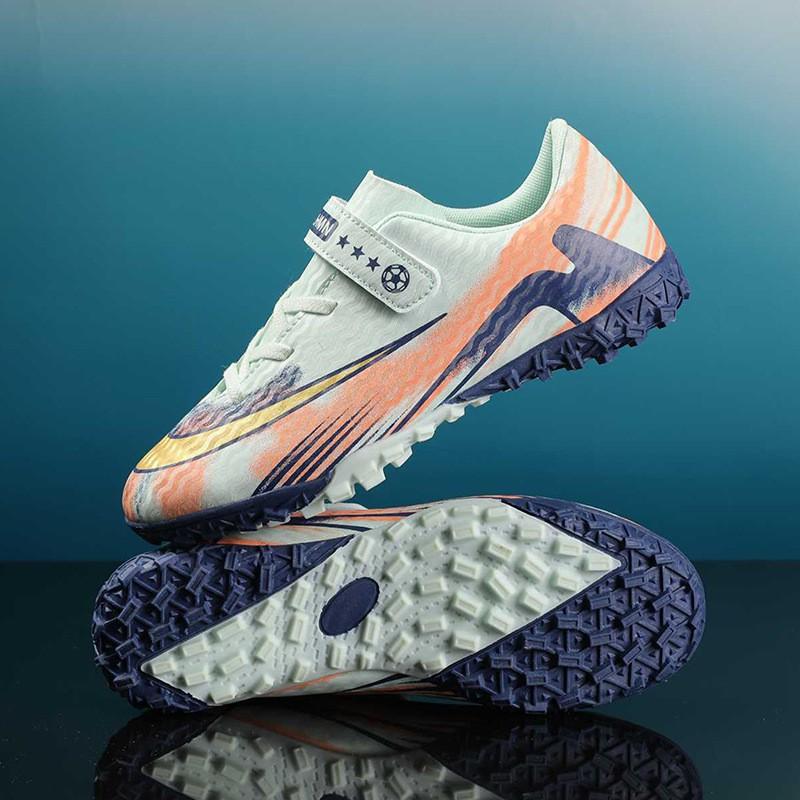 Kids Youth Soccer Cleats Grass Turf Training Match Lightweight Low-Cut Football Shoes Boys Girls