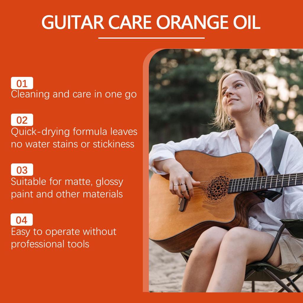 JUEFISH Guitar Care: Wood Instrument Lacquer Polish & Dustproof, Anti-Oxidation Maintenance Agent