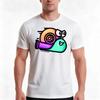 Футболка с принтом Turbo Snail Летняя Повседневная Хлопковая футболка Оверсайз Уличная одежда Топы Винтажный Графический принт Свободный крой Короткий рукав