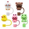 Straw Toppers For Tumblers Portable Straw Caps 3D Cute Animal Decorations Stopper Protector Topper For Women Water Adults Kids