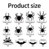 Halloween Decorations 3D LED Light-Up Spider Bat Wall Stickers Set,  Glow in Dark for Home Bar, 16 Pack 