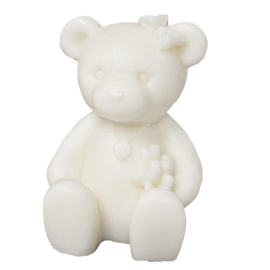 Форма для свечи в виде медведя, силиконовая форма для свечи в виде животного для DIY свечей, мыла, гипсовых украшений, антипригарная, легко извлекаемая