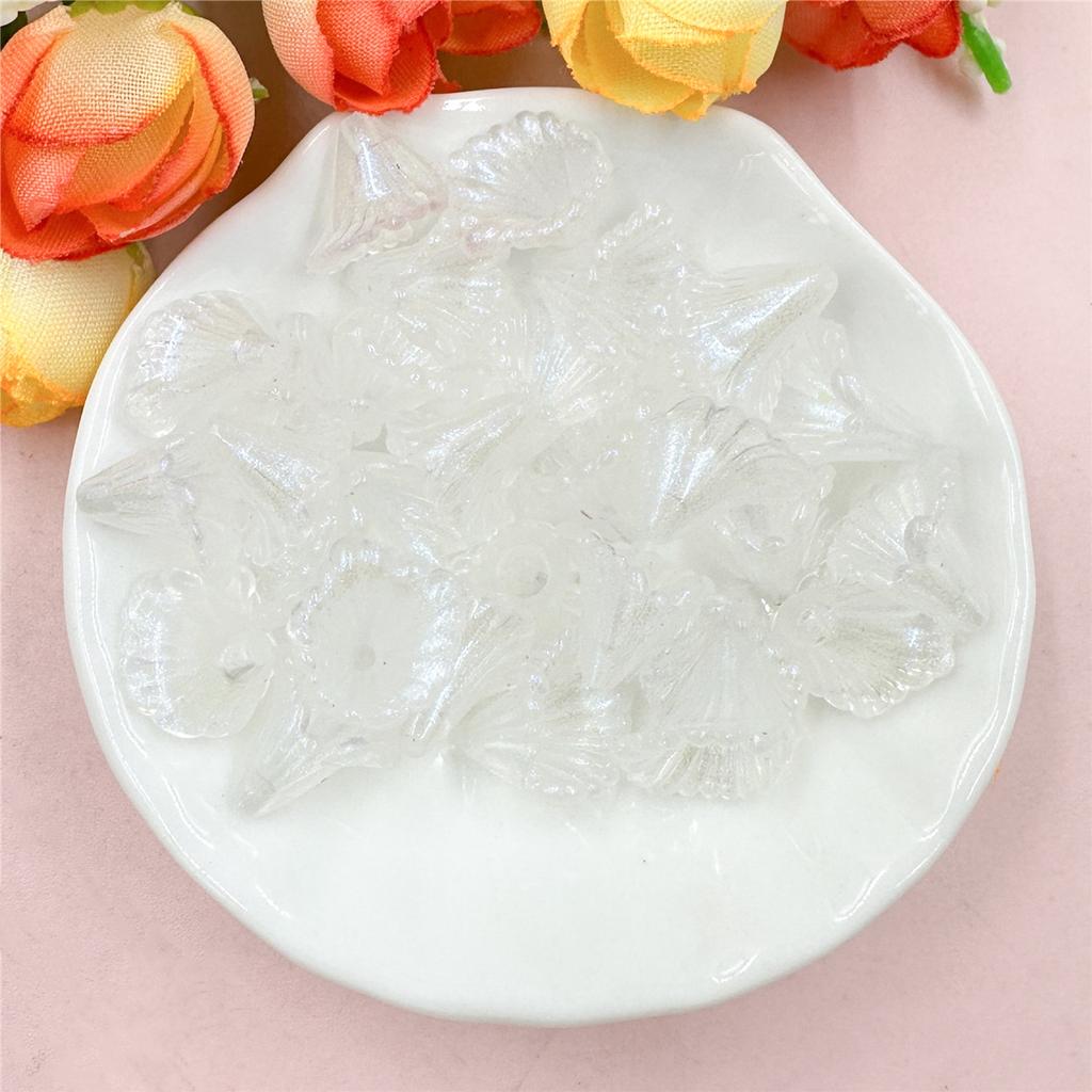 Acrylic 9Colors Loose Beads Morning Glory DIY Earrings Jewelry Making Bracelets 14.3*10mm 200PCS Necklace Jewelry Accessories