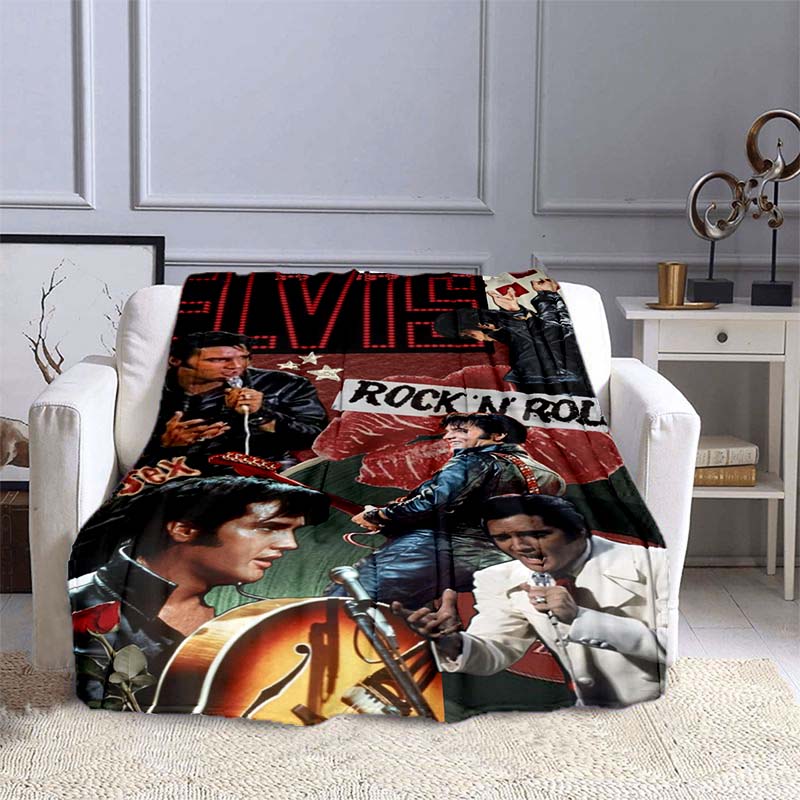 Различные стили 3D-печатных диванных пледов с узором E-Elvis (рок-певец), подходят для спален взрослых и детей, а также для гостиных