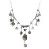 [D8935] - Designer Necklace 'Memories of the Past' Blue Silver