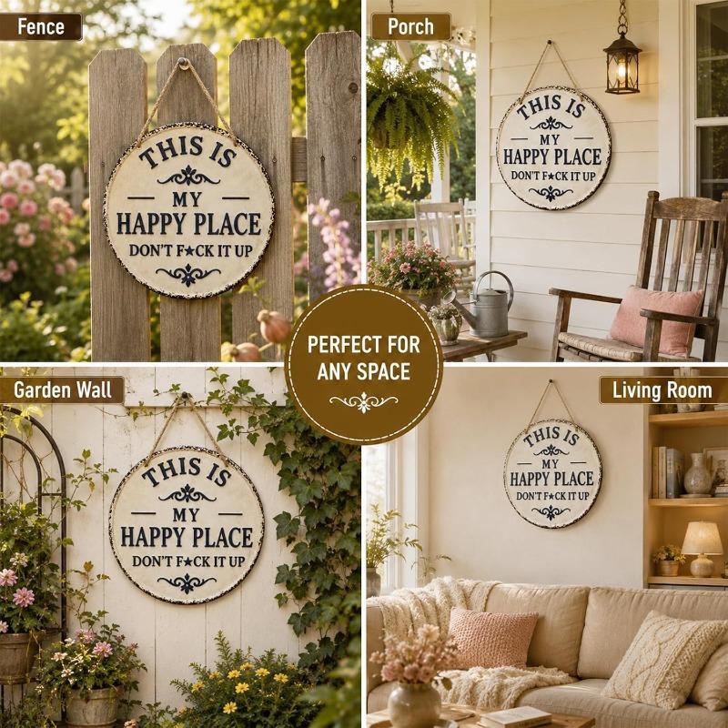This Is My Happy Place Don't F It Up, 11.8in Garden Accessories