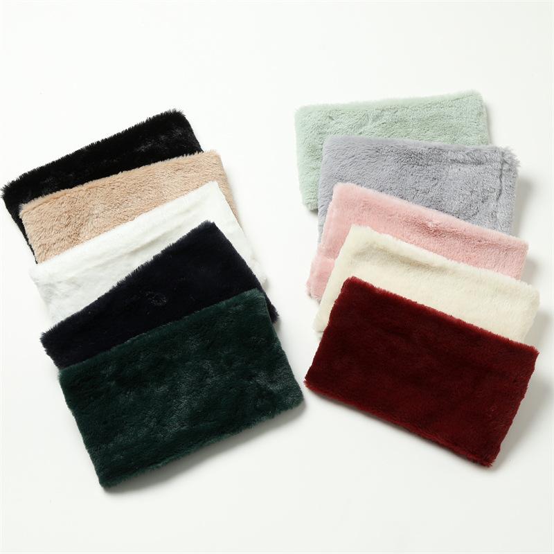 Imitation Rabbit Fur Scarf, Men'S And Women'S Warmth, Cervical Spine Pullover, Neck Cover, Versatile Solid Color Mask, Scarf
