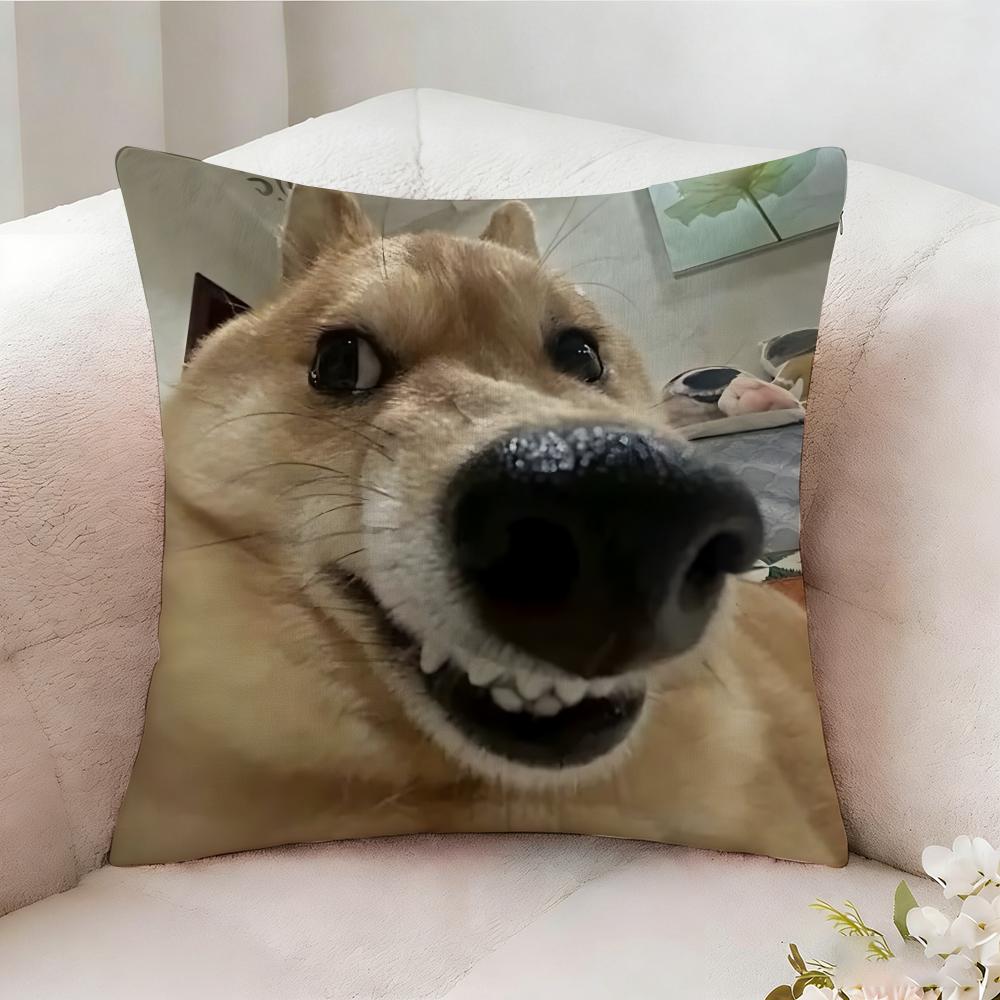 Dog Funny Meme Pillow Case Pillowcase, Double-Sided Printed, Sofa Cushion, Bedroom Headboard Pillow