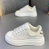 Men's Shoes Summer New Breathable Thick-soled Heightening Board Shoes Fashionable Versatile Sports and Leisure Shoes Men's White Shoes