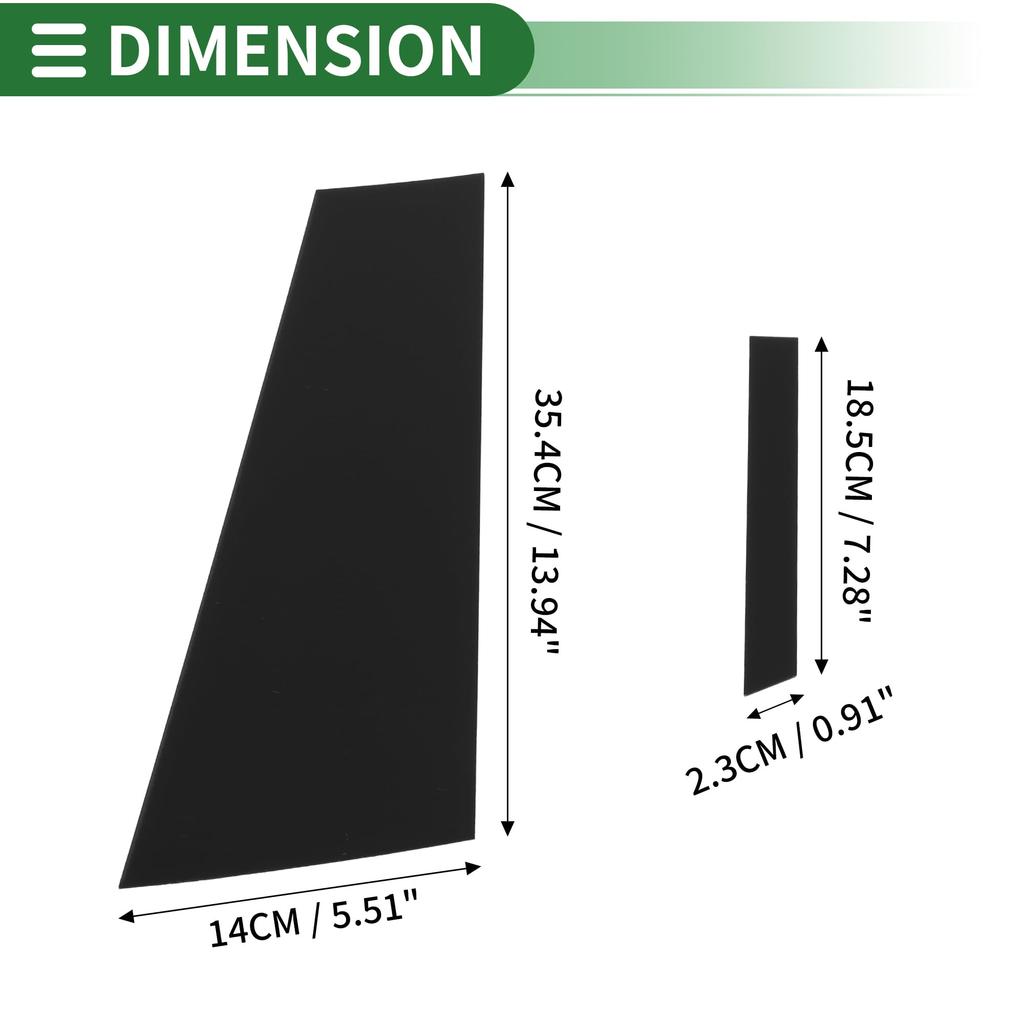 Motoforti Pillar Covers, Pillar Garnishes, Anti-Scratch Door Stickers for Mercedes CLS 2012-2014, Black