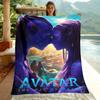 Фланелевое тонкое одеяло с принтом фильма «Аватар» в высоком разрешении. Одеяло на четыре сезона. Для дивана, кровати, гостиной, путешествий, пикника, подарков