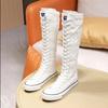 Canvas Sneakers Women Casual Slipon With Side Zipper For Spring Fashion